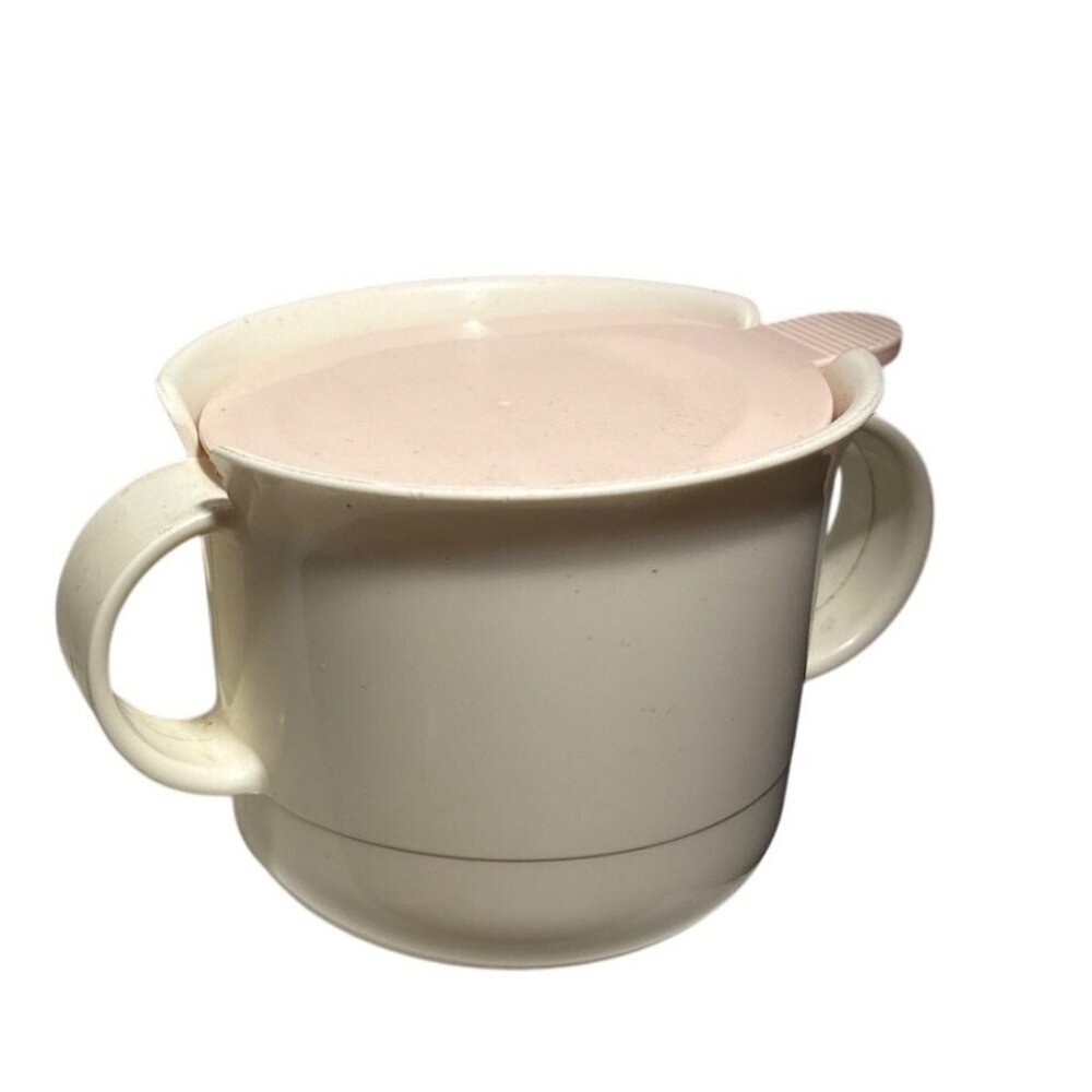 Tupperware Sugar Bowl With Pink Snap Lid 10oz #2310A-2 Vintage 1990's